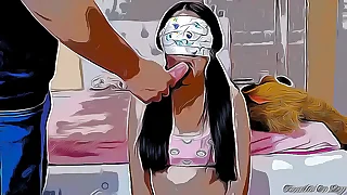 Engaño a Inocente Sobrina en ley Nuevamente packing review el Truco del Helado y le meto mi Polla en su Boca Cartoon Manga porn